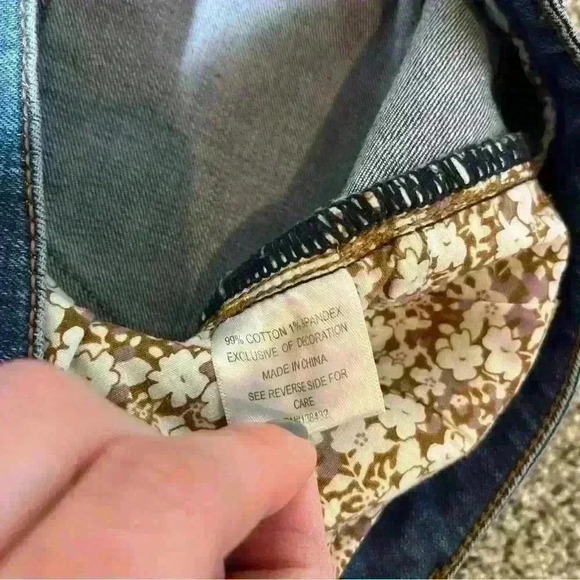 Modcloth Medium Wash Cropped Bow Detail Ankle Jeans Size S - Picture 10 of 12